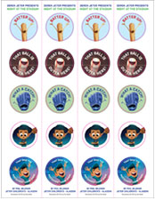 Night at the Stadium Sticker Sheet